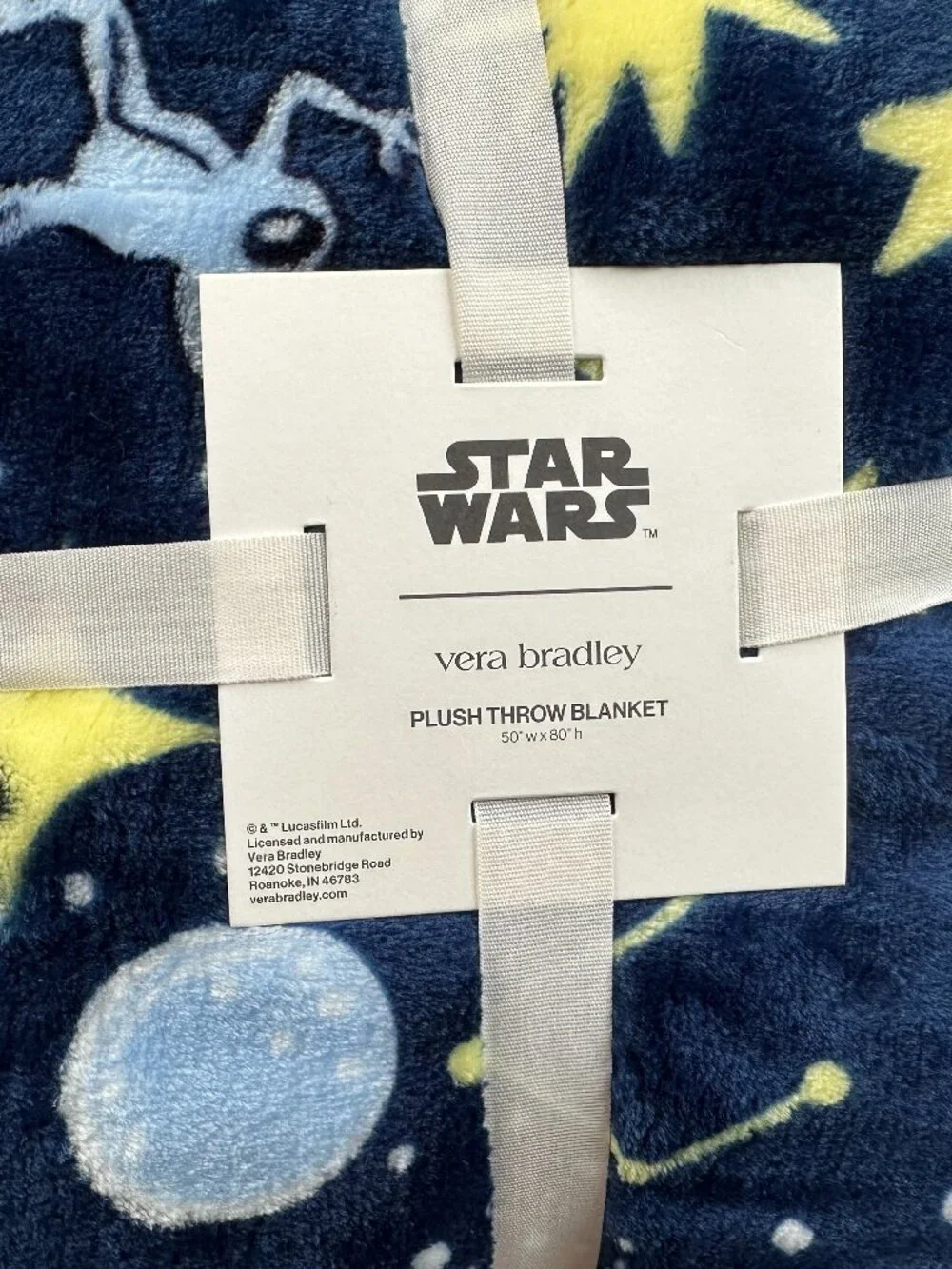 VERA BRADLEY STAR WARS MANDALORIAN THROW BLANKET:NWT GALACTIC CRAVING GROGU